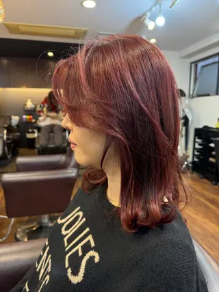 ミディアム カラー 似合わせレイヤー 🇰🇷荒木洋文のヘアスタイル