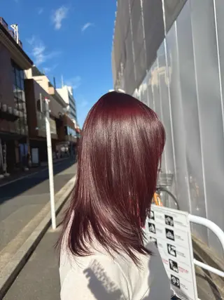 セミロング Shiho 🦋 ／透明感カラーのヘアスタイル