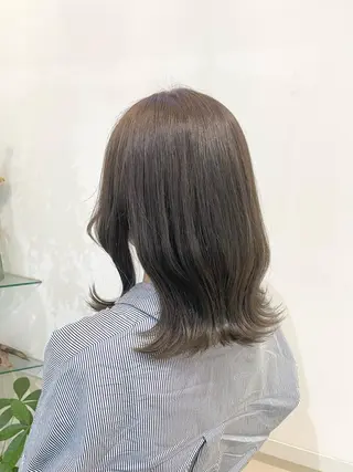 ミディアム カラー 髪質改善カラー🤍 エクステ✨君島由実子のヘアスタイル
