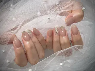 ネイル I-nailロング /ワンホン/キラキラのネイルデザイン