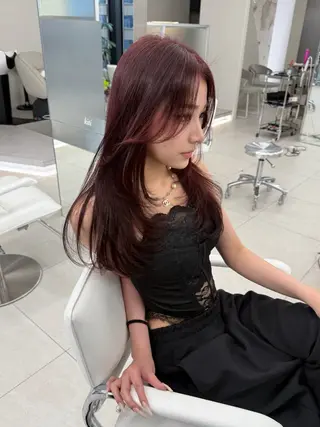 セミロング カラー 栄美容師/kiti /ボブ/ケントのヘアスタイル