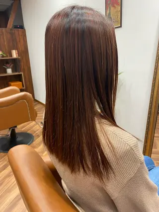 セミロング カラー 【似合わせカット 】🦋岩崎 美保🐾のヘアスタイル