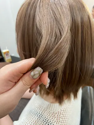 ミディアム Lamana所属・透明感カラー/ 加瀬たまものヘアスタイル