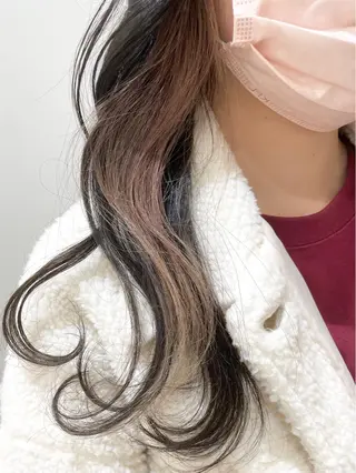 ロング カラー 💎小顔前髪&髪質 改善カラー💎片桐のヘアスタイル