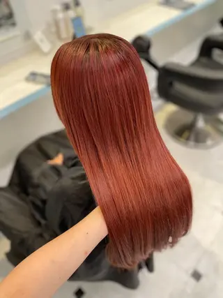 カラー 🇰🇷韓流暖色ヘア 🍒saaya🍒のヘアスタイル