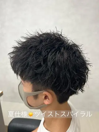 ショート パーマ メンズ 🏅メンズ特化 ヤマクラ タイキのヘアスタイル