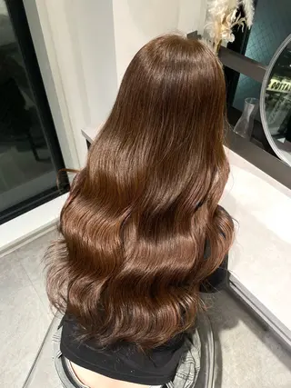 ロング カラー レイヤーカット 韓国ヘアayameのヘアスタイル