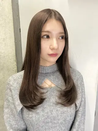 ロング カラー 韓国/ワンホンヘア 髪質改善/MaCoのヘアスタイル