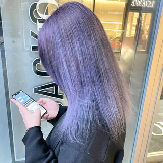 セミロング カラー ゆう🫧 透明感/ハイトーンのヘアスタイル