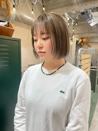 ミディアム カラー 狩野 羅夢のヘアスタイル