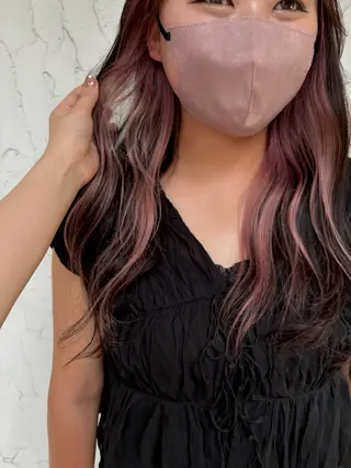 ロング カラー 蛭町 遥香のヘアスタイル