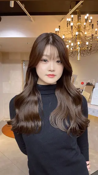ロング カラー りん 🎀韓国スタイルのヘアスタイル