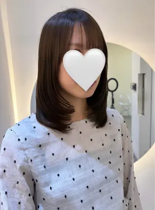 ミディアム レイヤー/ベージュ/ どますず🌺のヘアスタイル