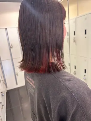 ミディアム カラー カーリーパーマ/ 透明ｶﾗｰ/MIKUのヘアスタイル