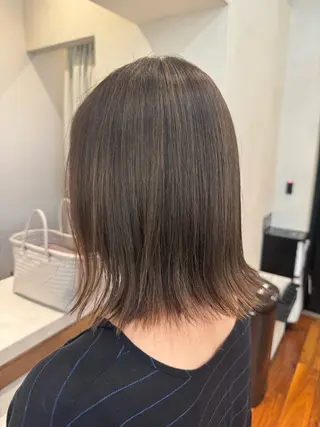 ミディアム カラー 年齢悩みを全て解消/ 白髪と癖毛 松本雄光のヘアスタイル