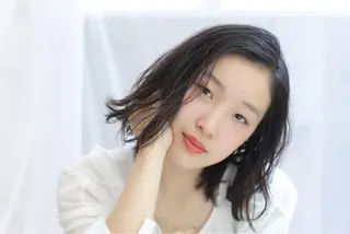 ミディアム 透明感カラー⭐️ 田嶋麗奈のヘアスタイル