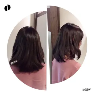 ミディアム セミロング カラー ✨縮毛矯正✨髪質改善 ナカシマ ユミのヘアスタイル