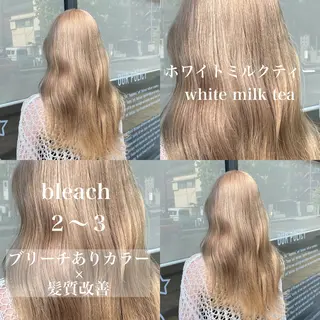 ミディアム ️💕淡いハイトーン 💕︎︎ひかるのヘアスタイル