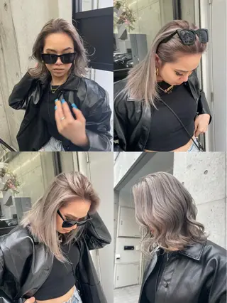 ミディアム 岡留 愛美のヘアスタイル