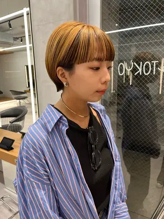 ショート ボブ&顔まわりレ イヤー♡TOMOE♡のヘアスタイル