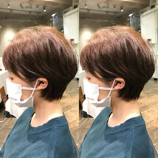 ショート レイヤー特化/小顔顔 周り/セノ/表参道のヘアスタイル