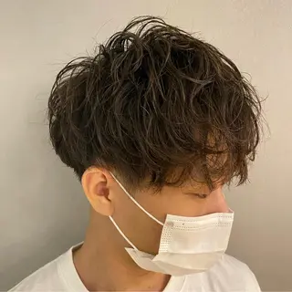 ショート パーマ メンズ 梅田茶屋町メンズ 専門美容師 山元一平のヘアスタイル