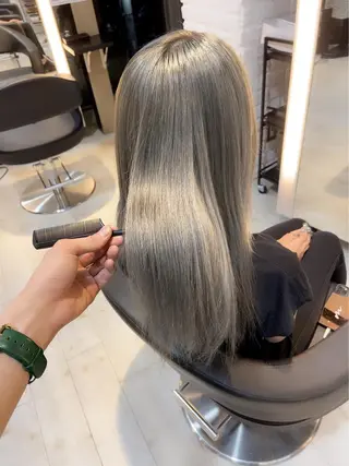 ロング カラー 鈴木/ニュアンス パーマ/メンズのヘアスタイル