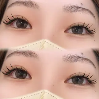 マツエク・マツパ 暖色カラー/アレンジ /束間まつげ🌼のヘアスタイル