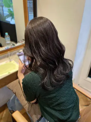 セミロング カラー 𝒚𝒖-𝒓𝒊 ⸝⋆艶color🌙のヘアスタイル