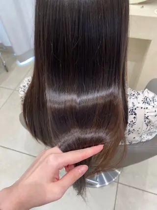 ロング パーマ 似合わせカットカラー りおなのヘアスタイル