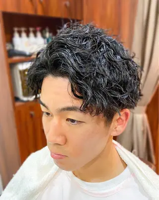 ショート パーマ 💈メンズ特化 副店長松浦一聖💈のヘアスタイル