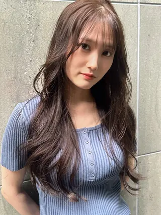 ロング カラー AiM エイム　韓国レイヤーのヘアスタイル