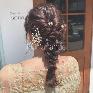 ロング ヘアアレンジ 𓅰なかがわ ふみな𓅯のヘアスタイル
