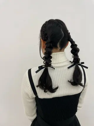 ロング ヘアアレンジ CARELLY Rukaのマツエク・マツパデザイン