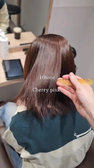 ミディアム カラー 縮毛矯正をしている人 のためのカラーのヘアスタイル