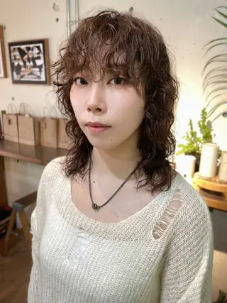 ミディアム パーマ YUKI 新宿カット パーマ/カラーのヘアスタイル