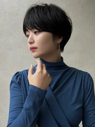 ショート カラー 年齢悩みを全て解消/ 白髪と癖毛 松本雄光のヘアスタイル