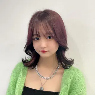 ミディアム カラー TSUYOSHI 韓国ヘア/くびれヘアのヘアスタイル