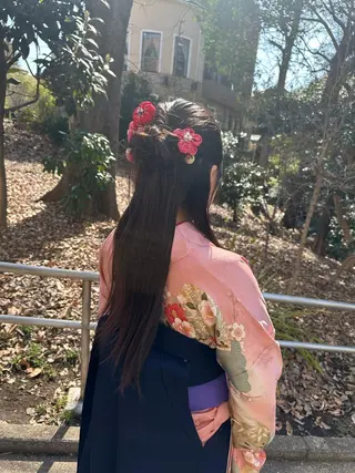 ヘアアレンジ ショート🌼パーマ 本間正子のヘアスタイル