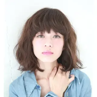 ミディアム カラー パーマ ヘアアレンジ かわい ゆうな 髪質改善/縮毛矯正のヘアスタイル