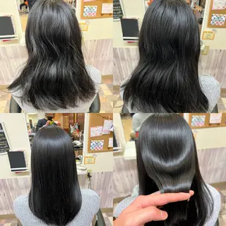 ミディアム パーマ 酸性ストレート／カラ ー/山下高明のヘアスタイル