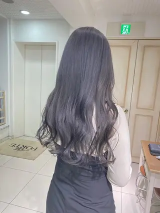 ロング カラー ヘアアレンジ 透明感カラー 古山 結季🌙🖤のヘアスタイル