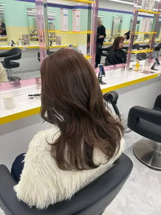 ロング カラー ベージュ×レイヤー 🤎横浜/miu🤎のヘアスタイル