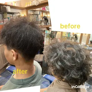 ショート メンズ ルピナス中田店長 山口大地のヘアスタイル