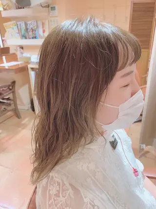 ミディアム 🎉骨格矯正カット ばば　としまさのヘアスタイル