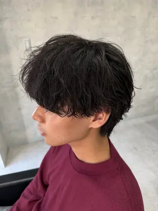 ショート パーマ メンズ ユウ🪄 パーマ指名No1のヘアスタイル