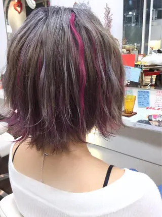 ショート カラー 名駅★シールエクステ クオーレゼロ★加藤のヘアスタイル