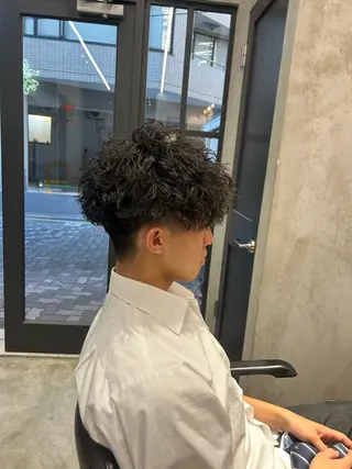 ミディアム メンズ 【明大前フェード/ メンズパーマ/岳】のヘアスタイル