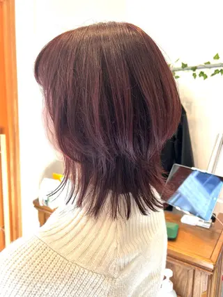 ミディアム カラー ✨透明感カラー✨小形 大美✨のヘアスタイル