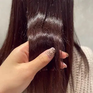 セミロング カラー yumemiレイヤー ‎✴︎ 透明感カラーのヘアスタイル